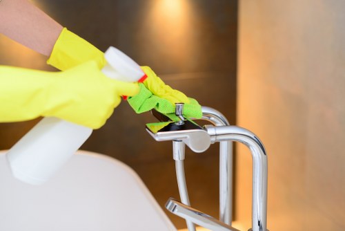 Daily house cleaning checklist beside tidy home interior