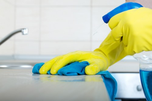 Professional upholstery cleaning removing stains from a fabric chair