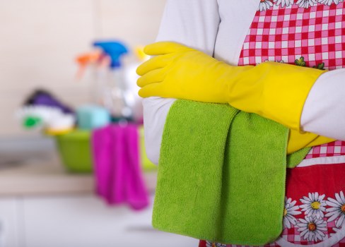 Close-up of a thorough professional cleaning in a Bromley property